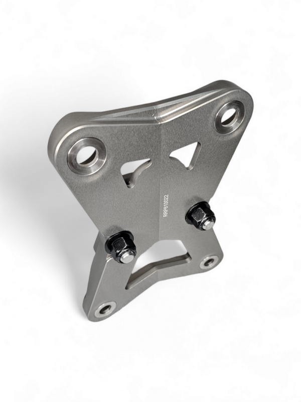 Polaris Turbo R Radius Rod Plate - Rear - Elektric Off Road - Billet Anodized - Gun Metal - `22-`25